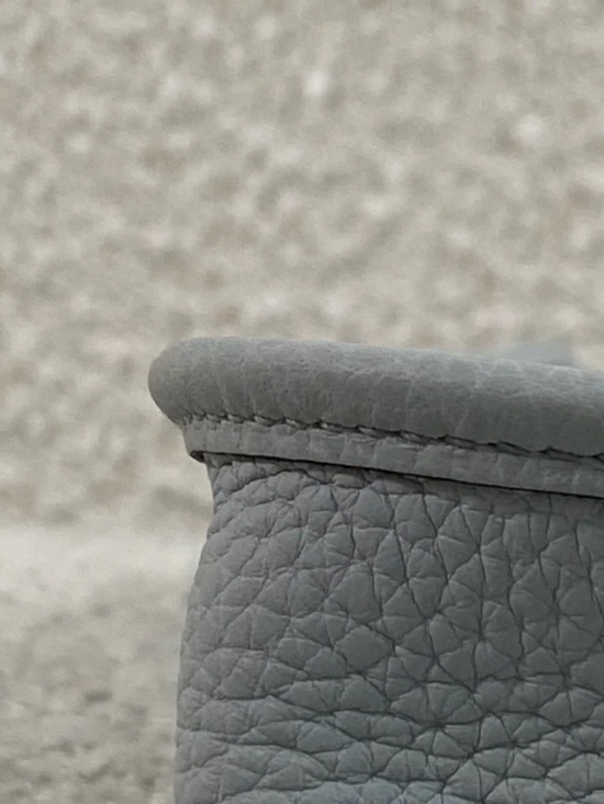 Authentic Pre-Owned Hermès Mini Evelyne TPM 16 m Bleu Pale / Gris - Picture 7 of 15